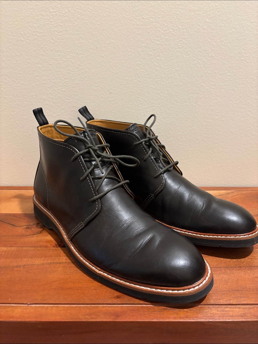 Cole Haan Black Leather Chukka Boots